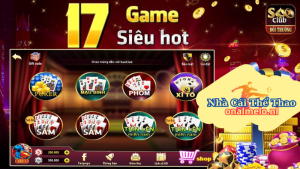 Đa dạng về thể loại tại cổng game bài đổi thưởng Saoclub